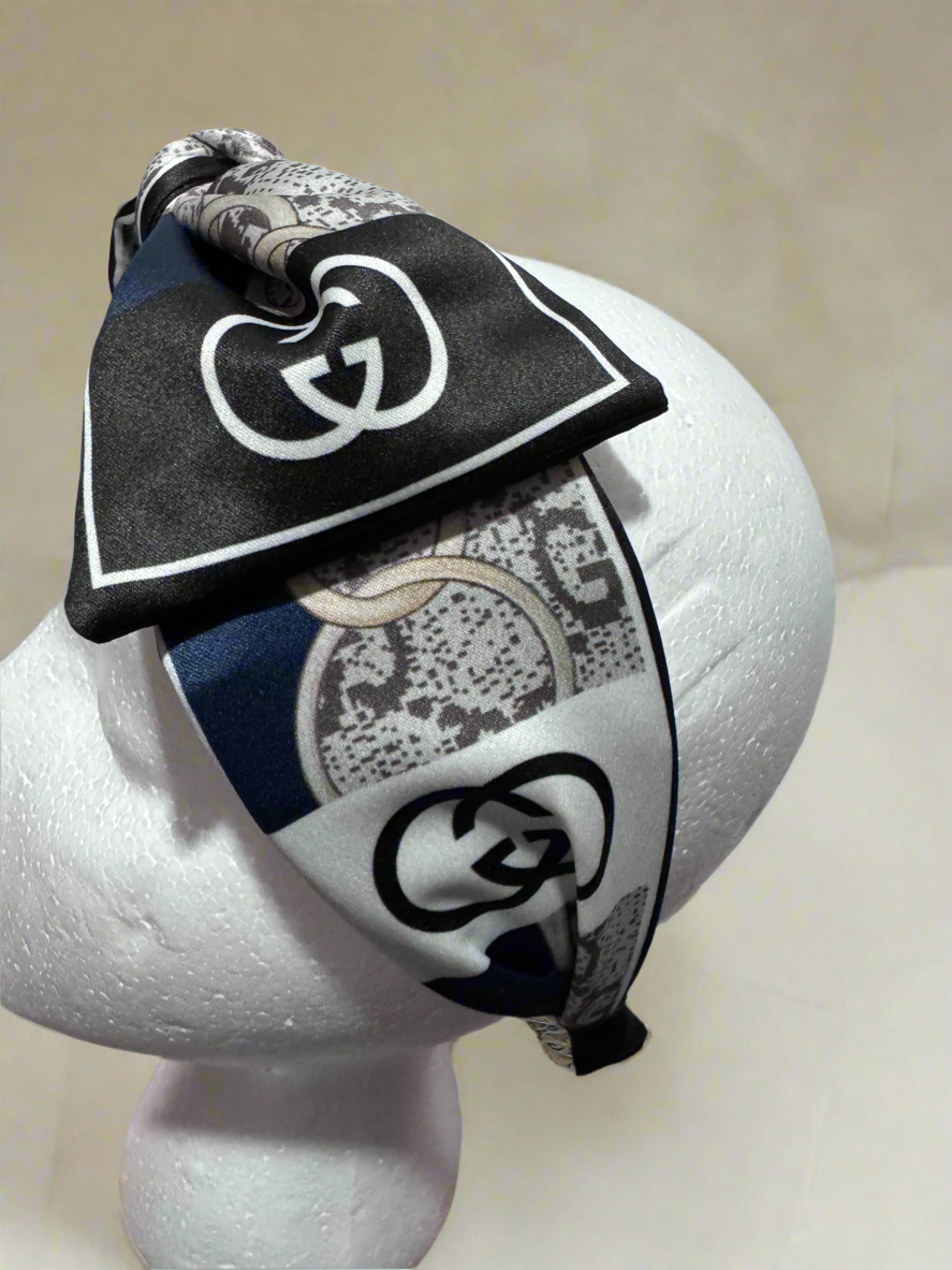 Monochrome Luxe Satin Headband