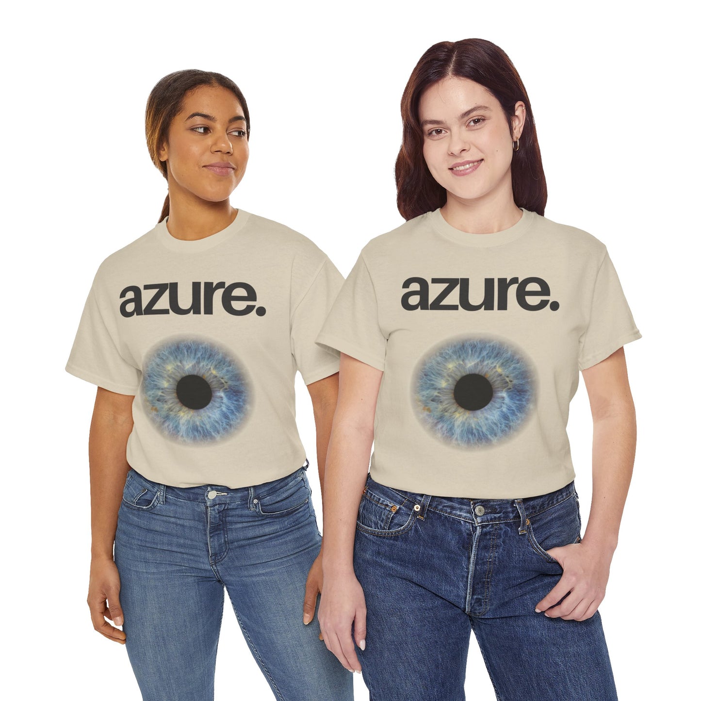 Azure Eye Unisex Heavy Cotton Tee - Unique Graphic T-Shirt for Casual Style