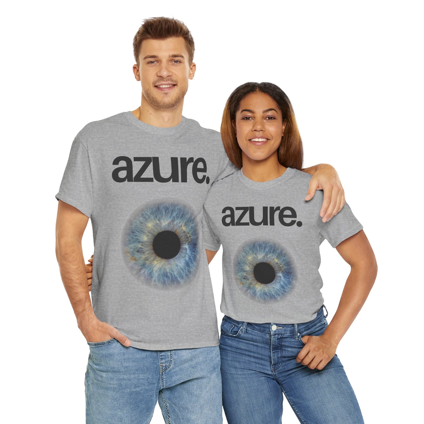 Azure Eye Unisex Heavy Cotton Tee - Unique Graphic T-Shirt for Casual Style