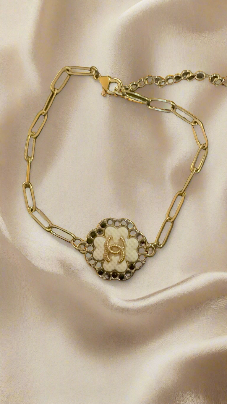 Custom Designer Charm Bracelet – 18K Gold Plated Stainless Steel