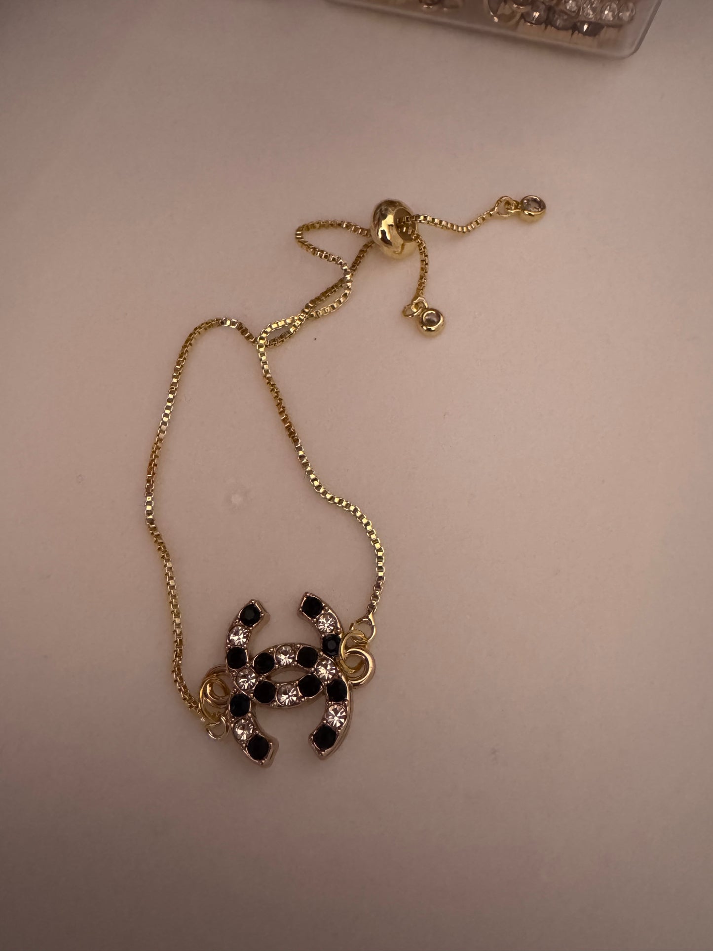 Zipper pull stamped unique Adjustable Bracelet