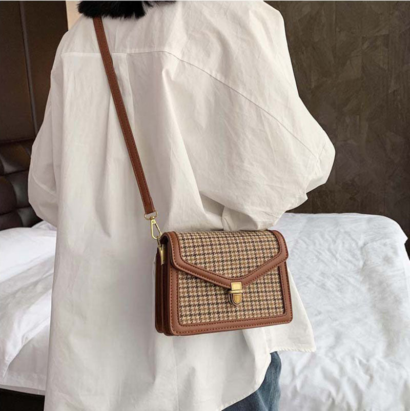 Plaid Color PU Leather Crossbody Bags For Women