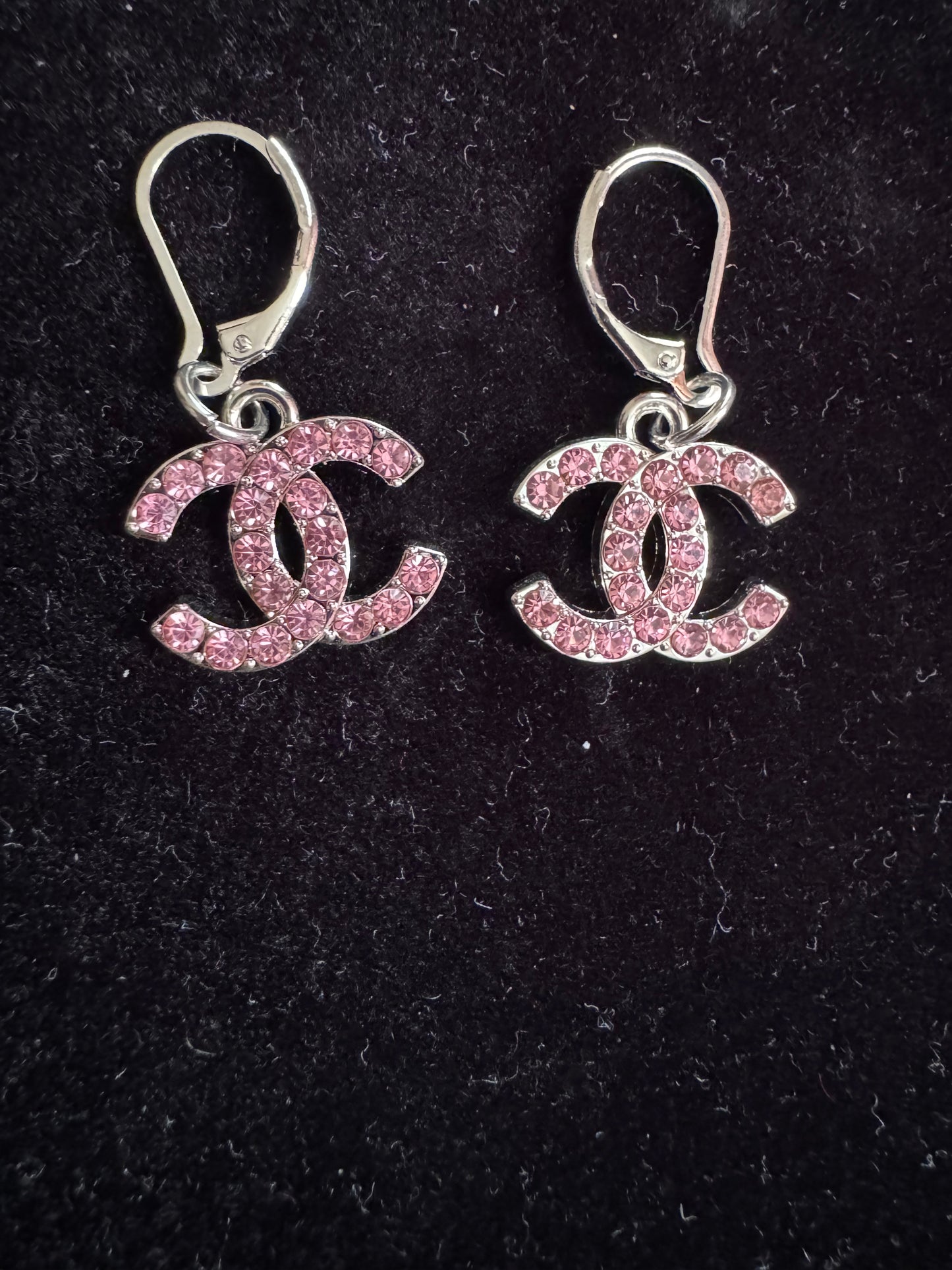 Luxury Handmade Silver Zipper Pull Earrings – Crystal Accents | Customizable Design