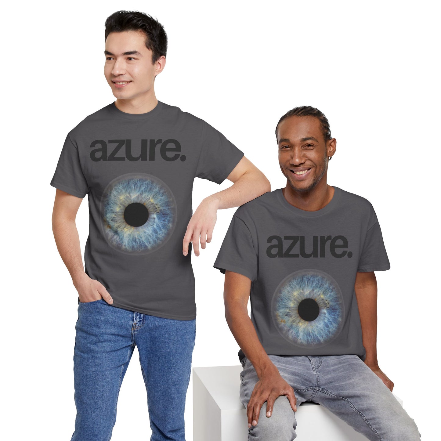 Azure Eye Unisex Heavy Cotton Tee - Unique Graphic T-Shirt for Casual Style