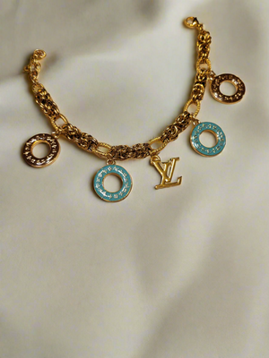 Handmade Multi Charm Bracelet – Zipper Pull