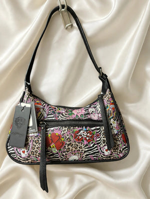 Ed Hardy Tattoo Print Hobo Bag – NWT