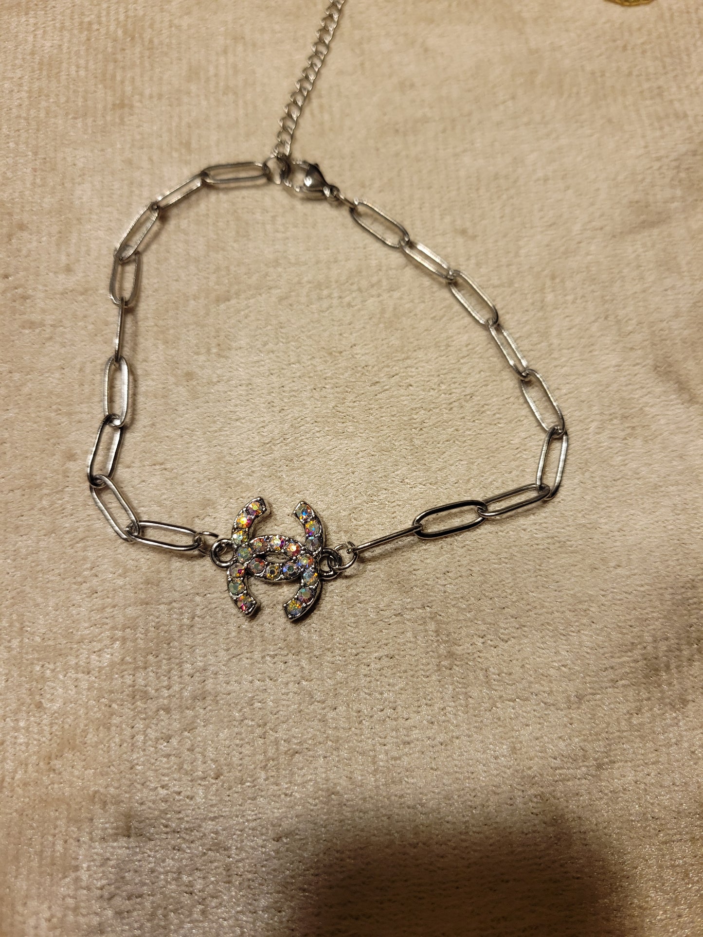 Silver Handmade Stainless Steel Bracelet – Elegant Zipper Pull