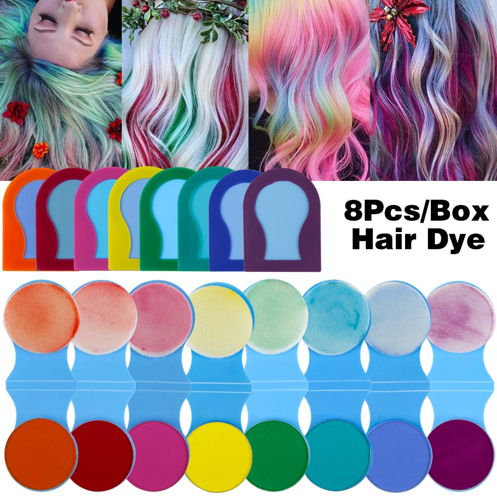 Temporary Hair Color Chalk Powder Spray (8 Colors)