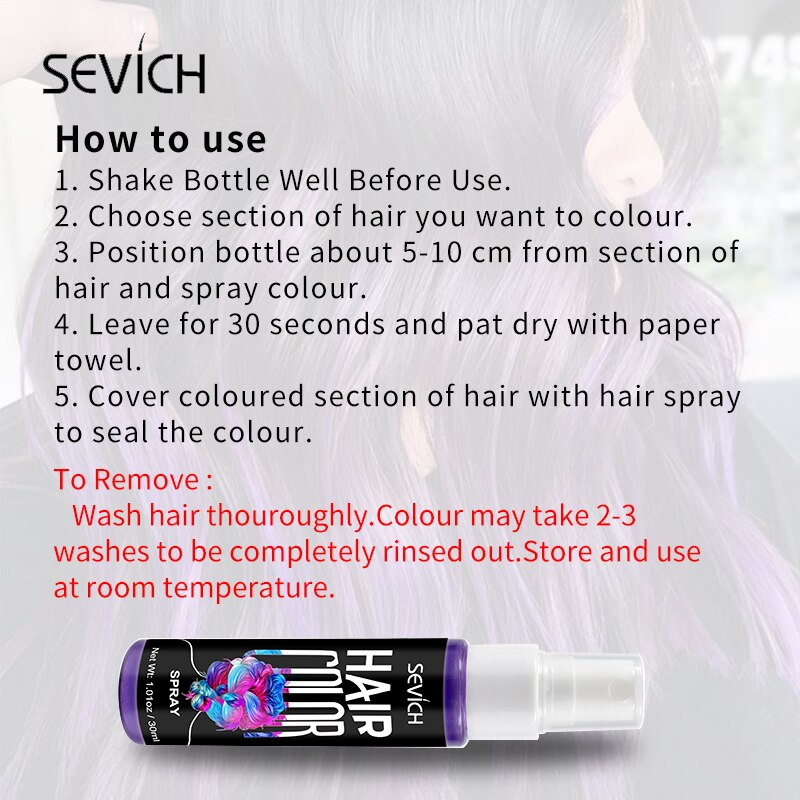 Temporary Hair Dye Spray (5 Colors, 30ml)