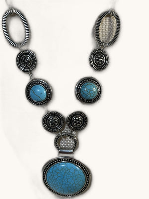 Turquoise Boho Statement Necklace