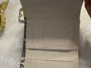 Cream Tri-Fold Flap Wallet
