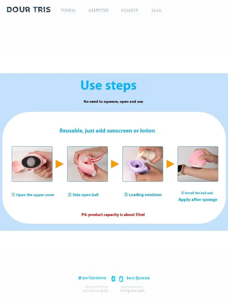 Refillable Silicone Sunscreen & Lotion Roller