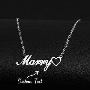 Custom Name Necklace Stainless Steel Cursive Personalized Nameplate Necklace for Women