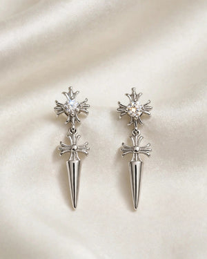 Moissanite 3-Stone Huggie Hoop Earrings