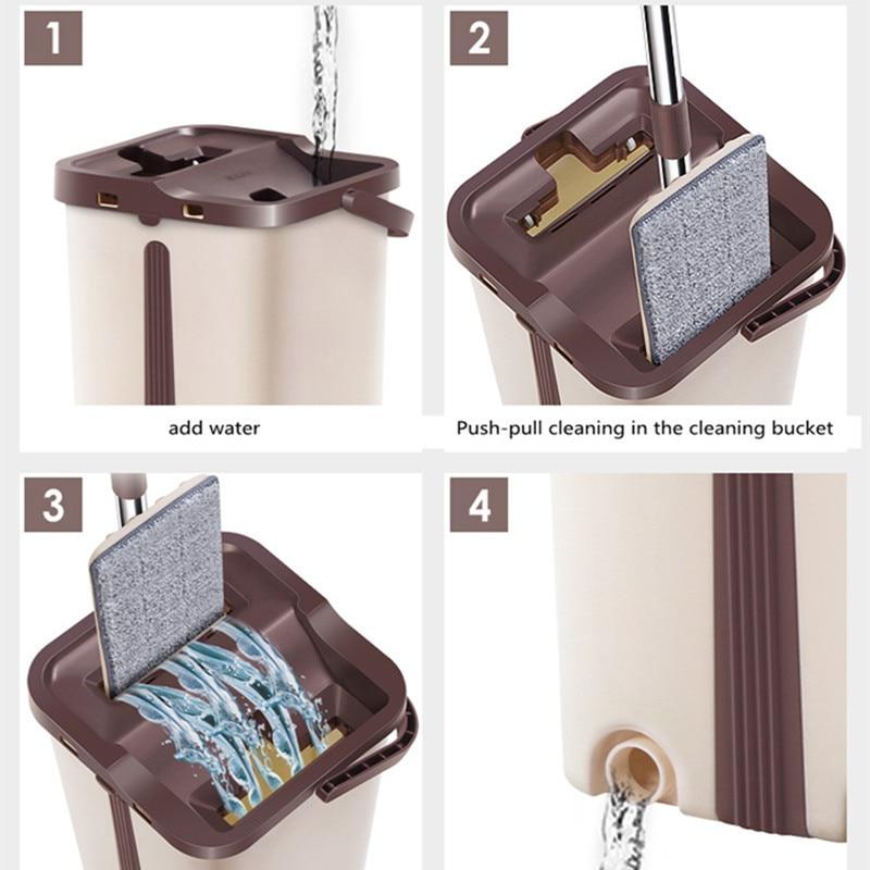 Magic Cleaner Hard Floor Lazy Mop Bucket Wash-Drying System - MomProStore
