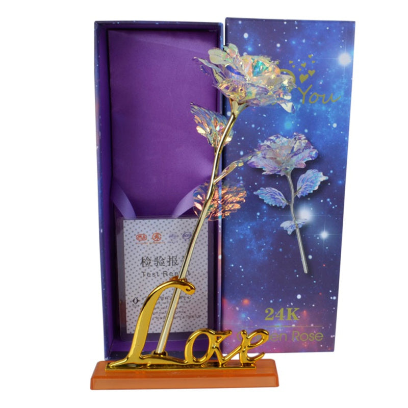 Lovers Lighting Gold Rose Valentine's Day Creative Gift 24K - MomProStore