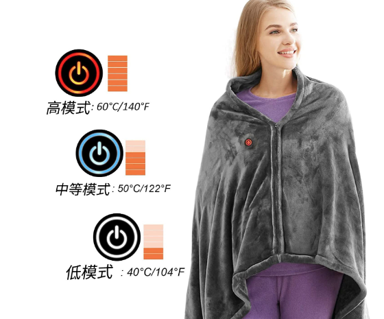 Usb Heated Warm Shawl Heated Plush Blanket