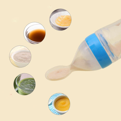 Safety Infant Baby Silicone Feeding With Spoon