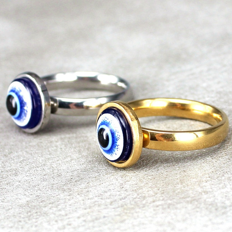 Titanium Steel Ring Angel Eye Index Finger Ring