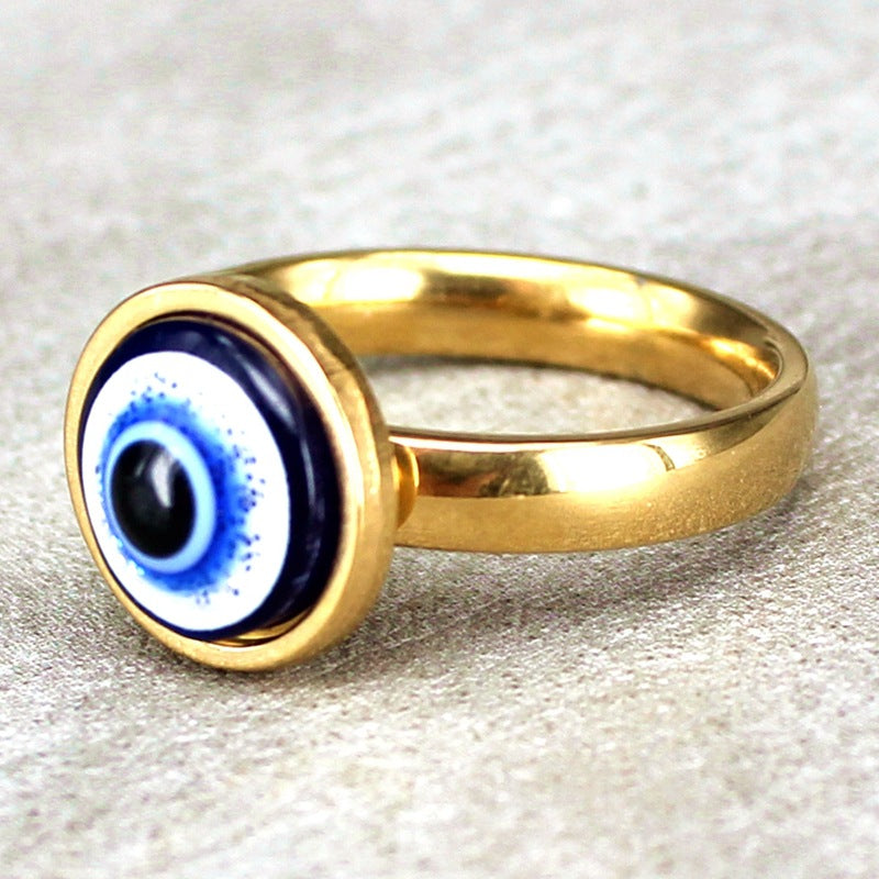 Titanium Steel Ring Angel Eye Index Finger Ring