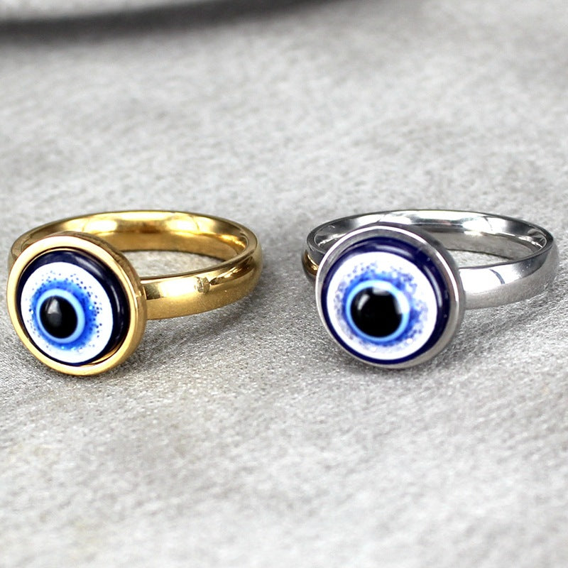 Titanium Steel Ring Angel Eye Index Finger Ring