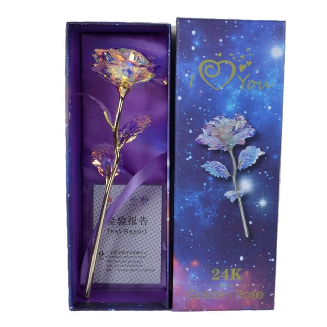 Lovers Lighting Gold Rose Valentine's Day Creative Gift 24K - MomProStore