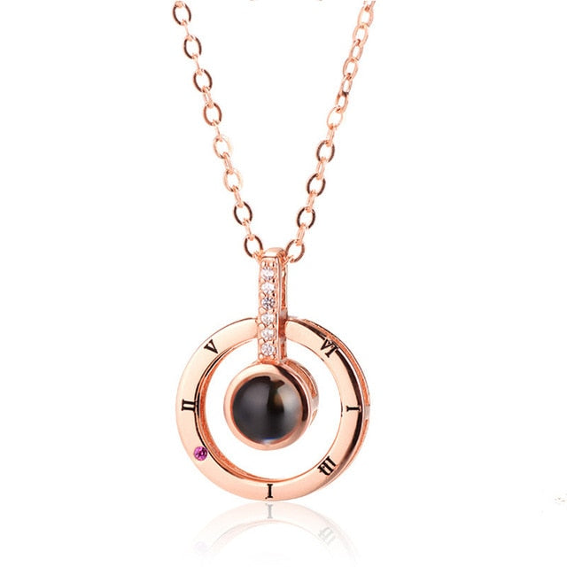 100 languages I love you Projection Pendant Necklace - MomProStore