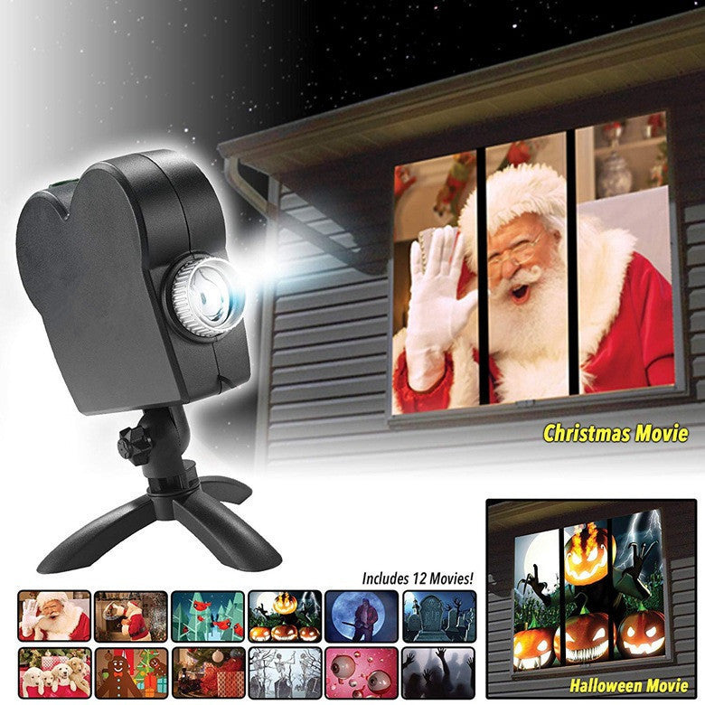 Halloween Christmas Laser Projector 12 Movies
