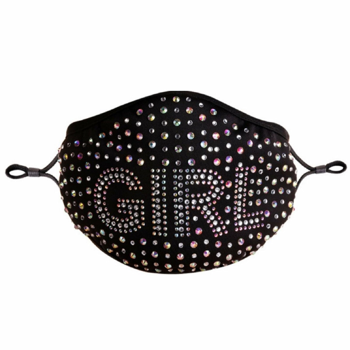 Rhinestone Bling Crystal Queen Face Mask Sparkly Reusable Washable