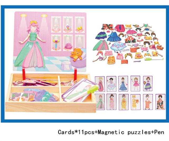 Magnetic Imagination Puzzle Toy in Wooden Box- Preschool Education Toys - MomProStore