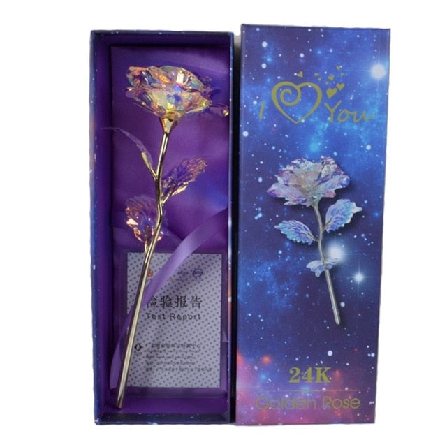 Lovers Lighting Gold Rose Valentine's Day Creative Gift 24K - MomProStore