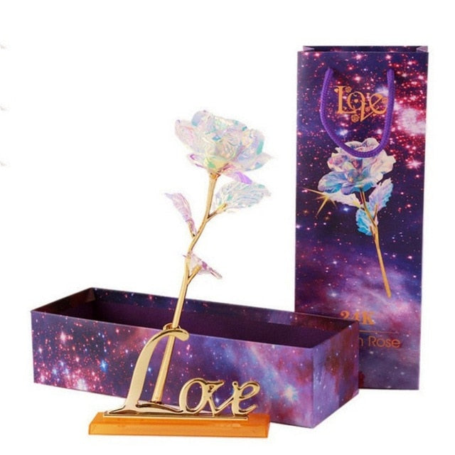 Lovers Lighting Gold Rose Valentine's Day Creative Gift 24K - MomProStore