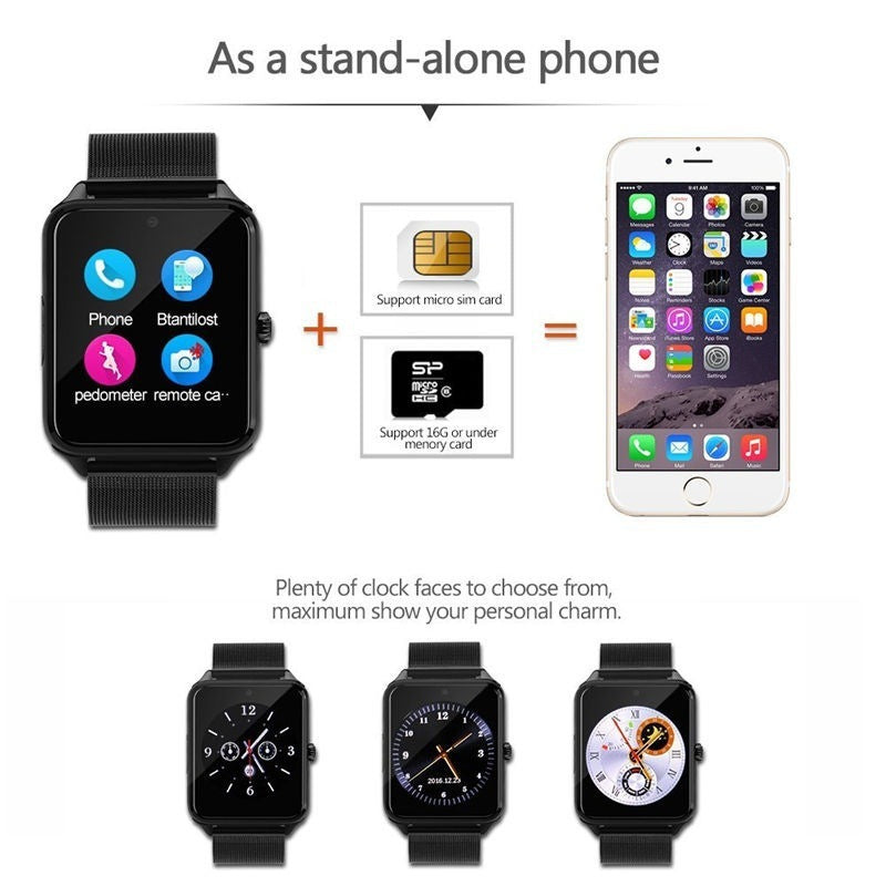 GSM Unlocked smart watch Bluetooth Facebook 40mm