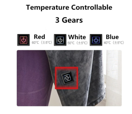 Usb Heated Warm Shawl Heated Plush Blanket