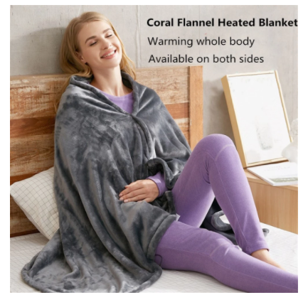 Usb Heated Warm Shawl Heated Plush Blanket