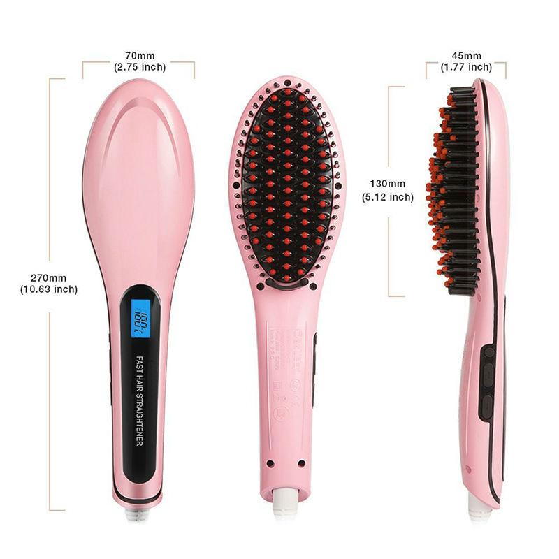 LCD Electric 2-IN-1 Hair Straightening Brush - MomProStore