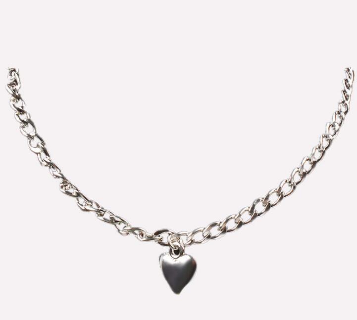 Luxury Heart Lock Choker Necklace – Adjustable Gold or Silver
