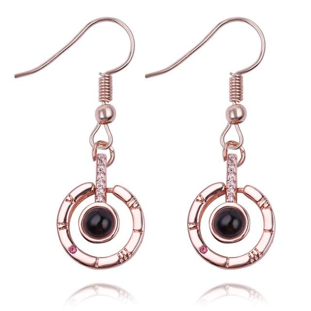 I Love You Projection Earring 100 languages - MomProStore