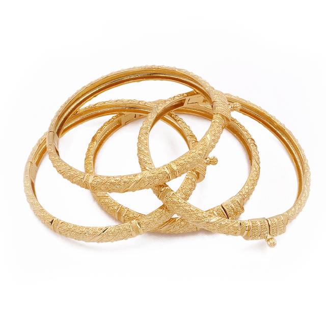 24K Gold COLOR Open Bangles Jewelry bracelet