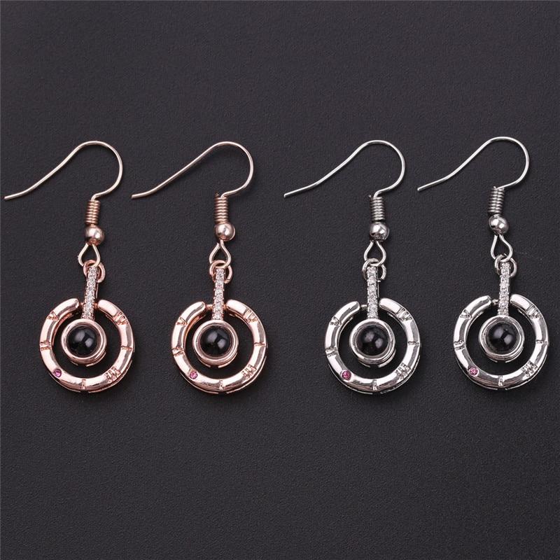 I Love You Projection Earring 100 languages - MomProStore