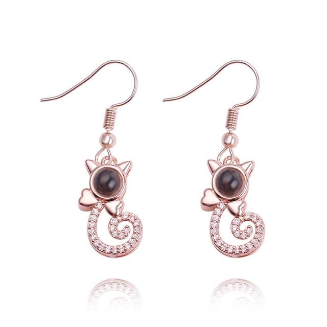 I Love You Projection Earring 100 languages - MomProStore