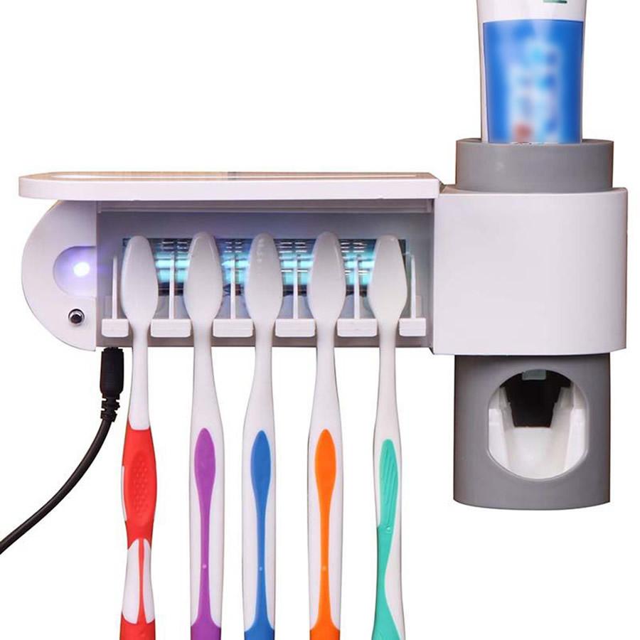 Antibacteria UV Light Toothbrush Sterilizer Automatic Toothpaste Dispenser - MomProStore
