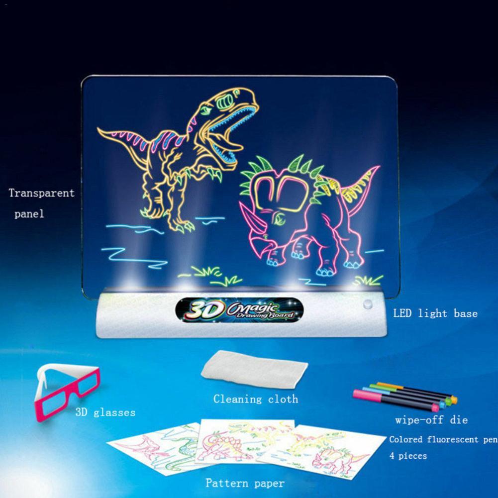 3D Drawing Tablet illuminated Writing Board for Kids - MomProStore