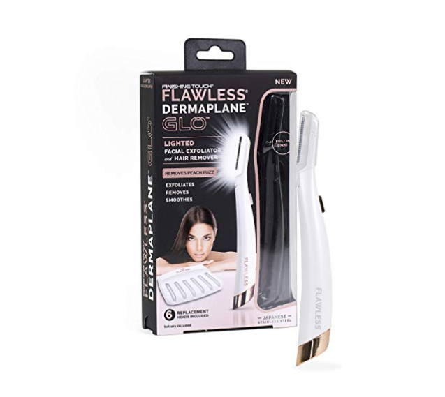 Finishing Touch Flawless Dermaplane Hair Remover Lighted Facial Exfoliator - MomProStore