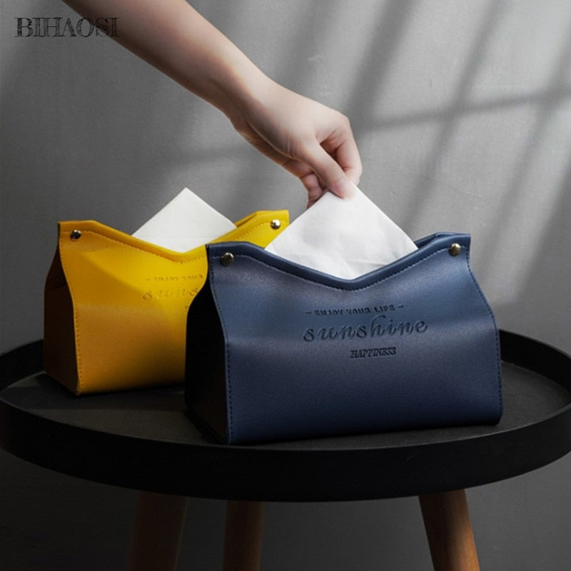 Leather Tissue Box Car Home Living Room Decoration