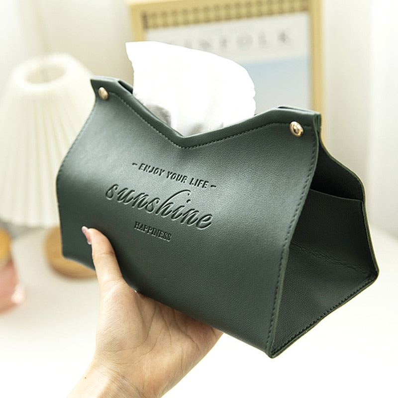 Leather Tissue Box Car Home Living Room Decoration