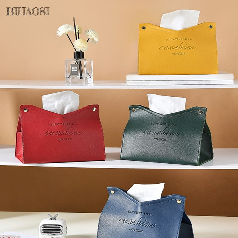 Leather Tissue Box Car Home Living Room Decoration