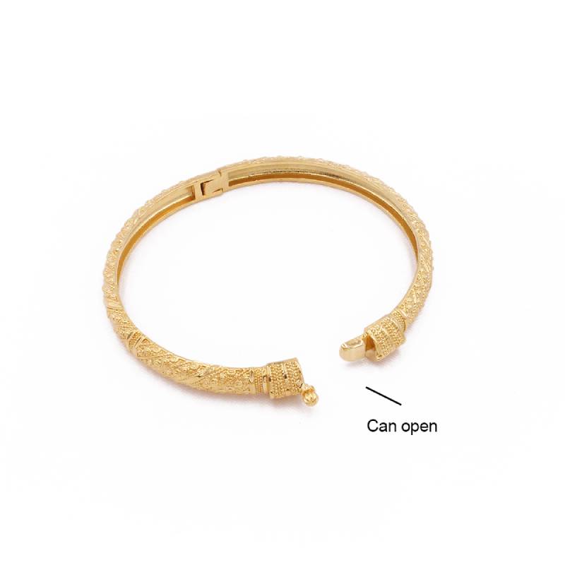 24K Gold COLOR Open Bangles Jewelry bracelet