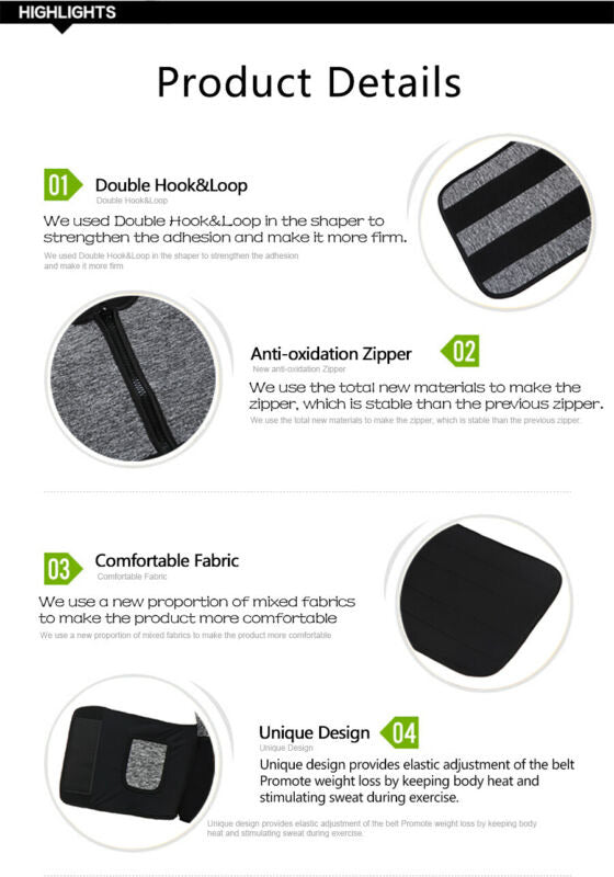 Waist Trainer Vest Gym Slimming Adjustable Sauna Sweat Belt Body Shaper