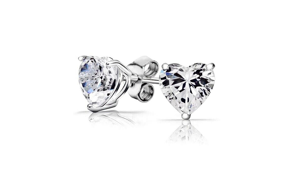 5pcs 925 Sterling Silver CZ Stud Earrings